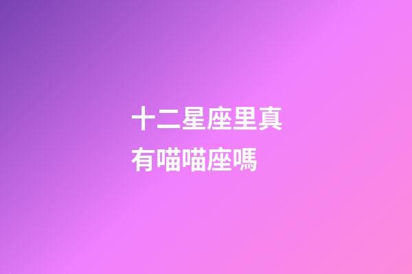 十二星座里真有喵喵座嗎-第1張-星座運勢-玄機派