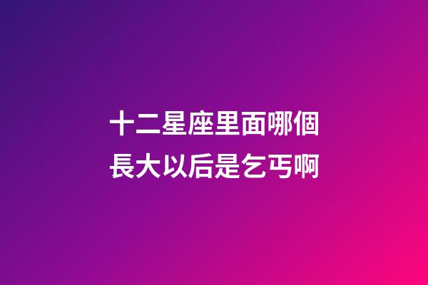 十二星座里面哪個長大以后是乞丐啊-第1張-星座運勢-玄機派