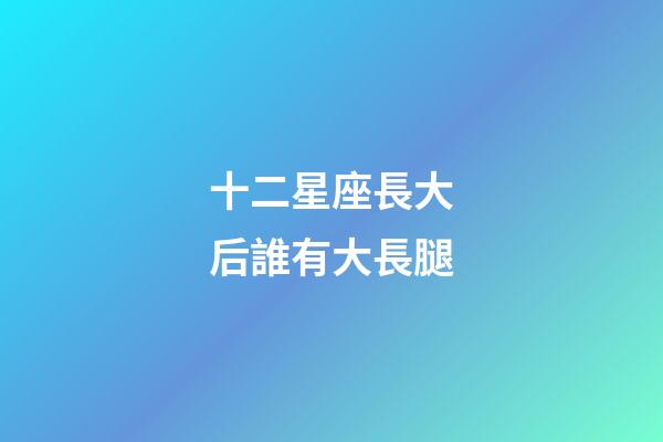 十二星座長大后誰有大長腿