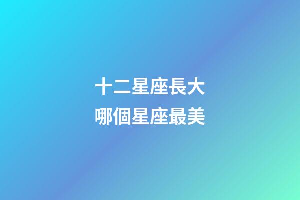 十二星座長大哪個星座最美-第1張-星座運勢-玄機派