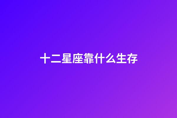 十二星座靠什么生存-第1張-星座運(yùn)勢(shì)-玄機(jī)派