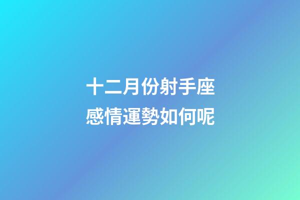 十二月份射手座感情運勢如何呢-第1張-星座運勢-玄機派