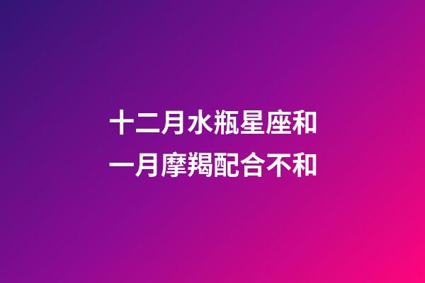 十二月水瓶星座和一月摩羯配合不和-第1張-星座運(yùn)勢(shì)-玄機(jī)派