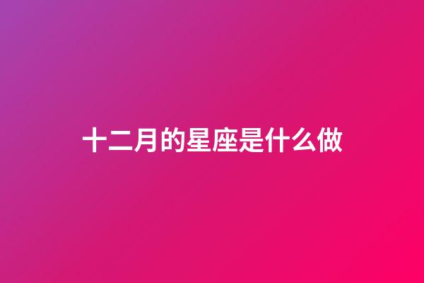 十二月的星座是什么做-第1張-星座運(yùn)勢-玄機(jī)派