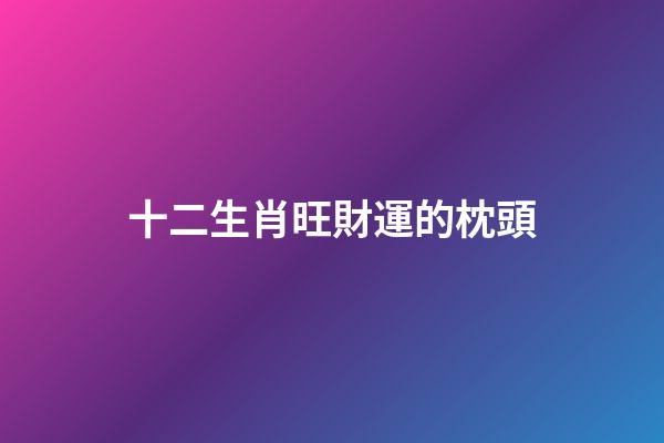 十二生肖旺財運的枕頭