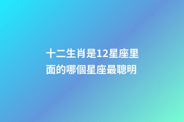 十二生肖是12星座里面的哪個星座最聰明-第1張-星座運勢-玄機派