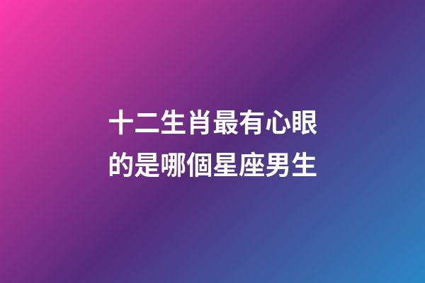 十二生肖最有心眼的是哪個星座男生-第1張-星座運勢-玄機派