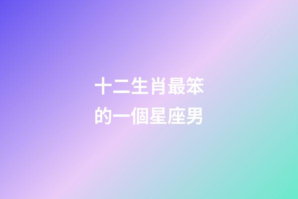 十二生肖最笨的一個星座男-第1張-星座運勢-玄機派