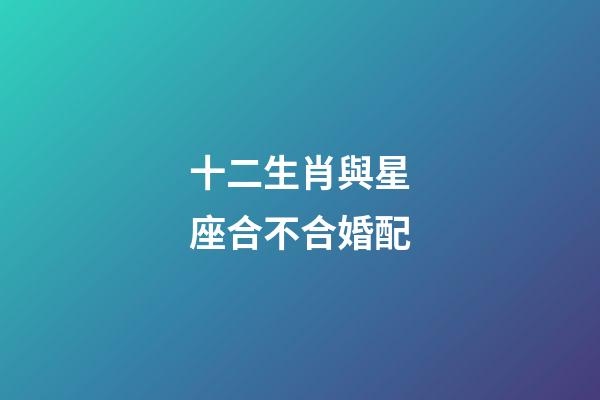 十二生肖與星座合不合婚配-第1張-星座運勢-玄機派