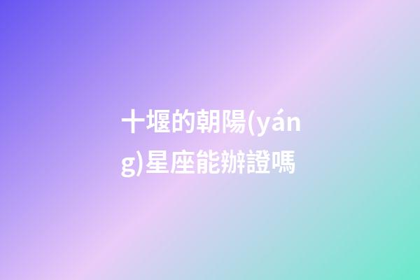 十堰的朝陽(yáng)星座能辦證嗎-第1張-星座運(yùn)勢(shì)-玄機(jī)派