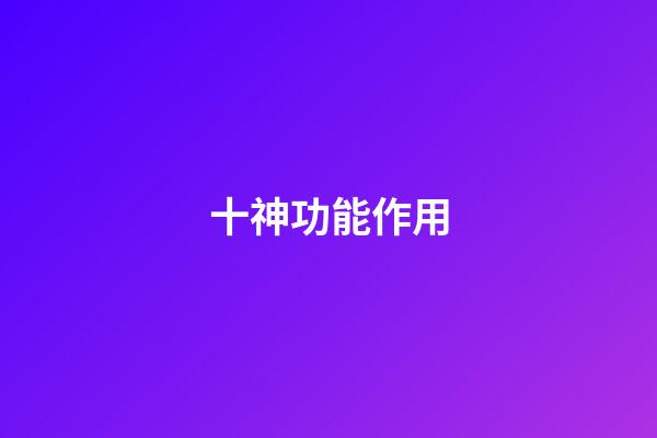 十神功能作用