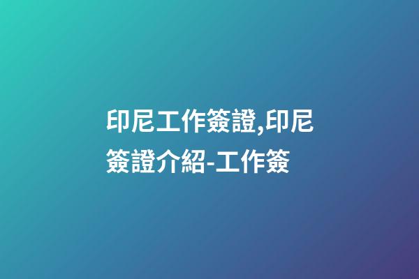 印尼工作簽證,印尼簽證介紹-工作簽-第1張-觀點-玄機派