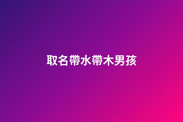 取名帶水帶木男孩(帶水帶木的名字男孩大氣陽剛)-第1張-男孩起名-玄機派