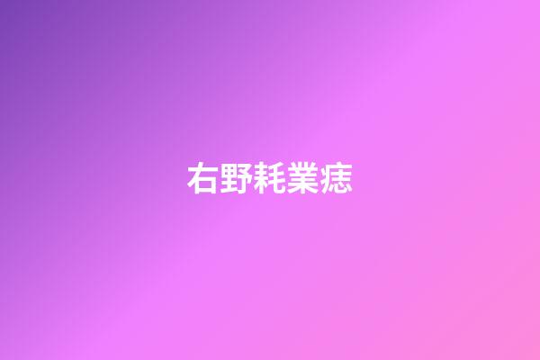 右野耗業痣