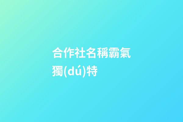 合作社名稱霸氣獨(dú)特