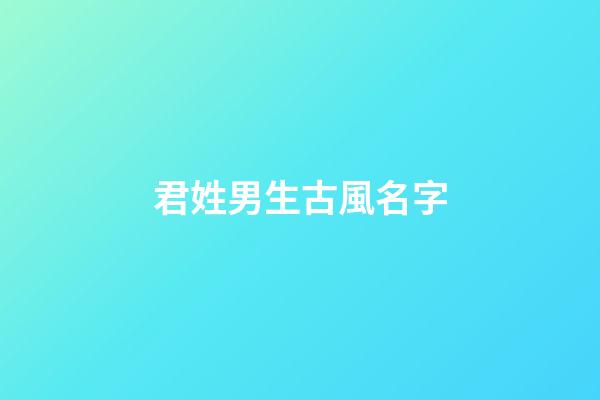 君姓男生古風名字(君姓男生古風名字兩字)-第1張-男孩起名-玄機派