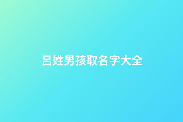 呂姓男孩取名字大全(呂姓男寶名字)-第1張-男孩起名-玄機派