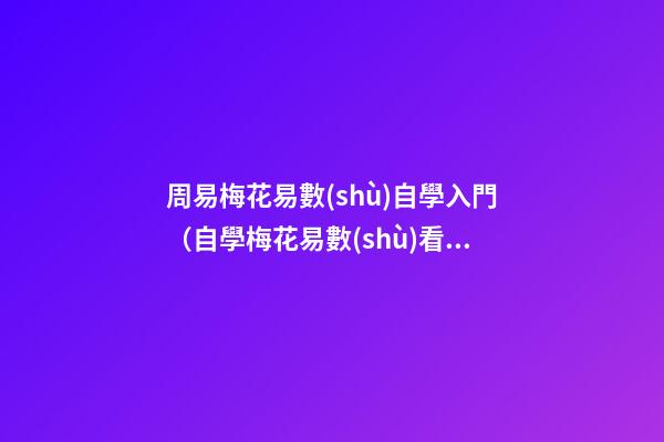 周易梅花易數(shù)自學入門（自學梅花易數(shù)看什么書）
