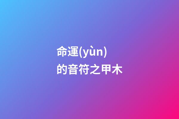 命運(yùn)的音符之甲木
