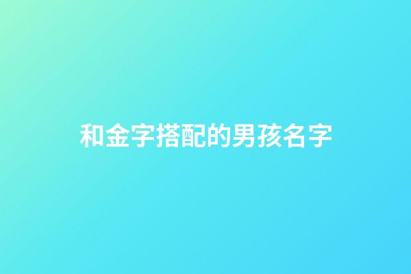 和金字搭配的男孩名字(與金字搭配最佳的字是)-第1張-男孩起名-玄機派