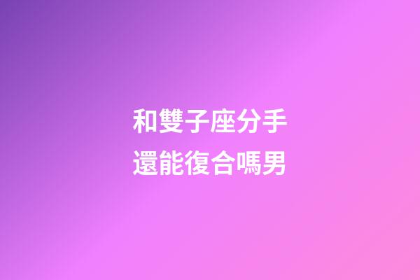 和雙子座分手還能復合嗎男-第1張-星座運勢-玄機派