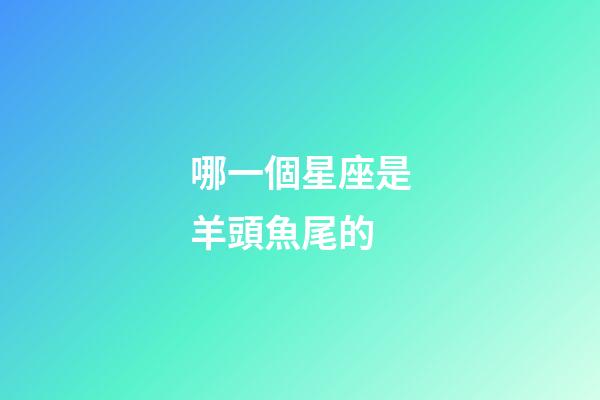 哪一個星座是羊頭魚尾的-第1張-星座運勢-玄機派
