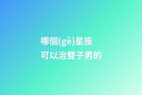 哪個(gè)星座可以治雙子男的-第1張-星座運(yùn)勢(shì)-玄機(jī)派