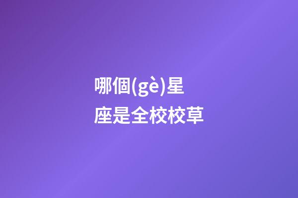 哪個(gè)星座是全校校草-第1張-星座運(yùn)勢(shì)-玄機(jī)派