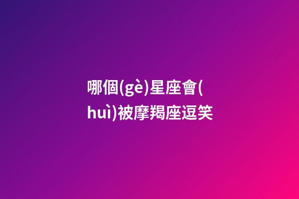 哪個(gè)星座會(huì)被摩羯座逗笑-第1張-星座運(yùn)勢(shì)-玄機(jī)派