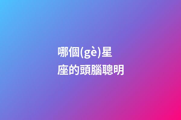 哪個(gè)星座的頭腦聰明-第1張-星座運(yùn)勢(shì)-玄機(jī)派