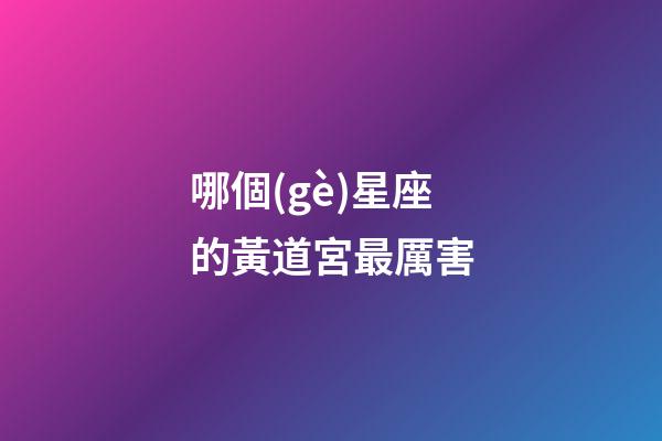 哪個(gè)星座的黃道宮最厲害-第1張-星座運(yùn)勢(shì)-玄機(jī)派