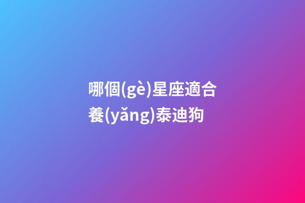 哪個(gè)星座適合養(yǎng)泰迪狗-第1張-星座運(yùn)勢(shì)-玄機(jī)派