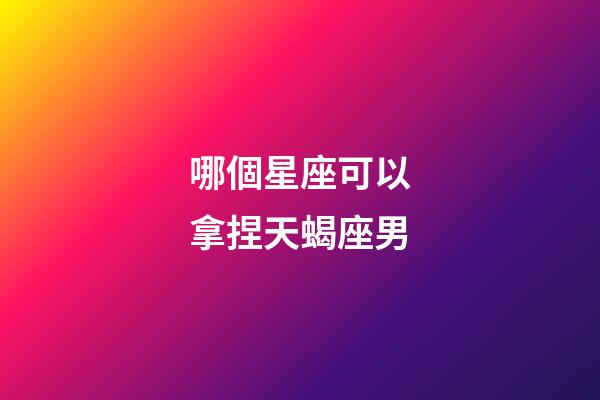 哪個星座可以拿捏天蝎座男-第1張-星座運勢-玄機派