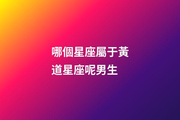 哪個星座屬于黃道星座呢男生-第1張-星座運勢-玄機派