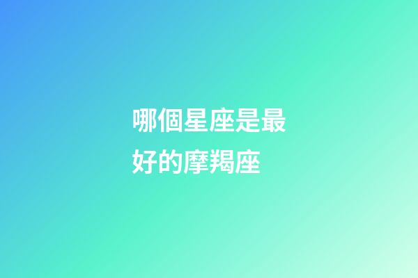 哪個星座是最好的摩羯座-第1張-星座運勢-玄機派