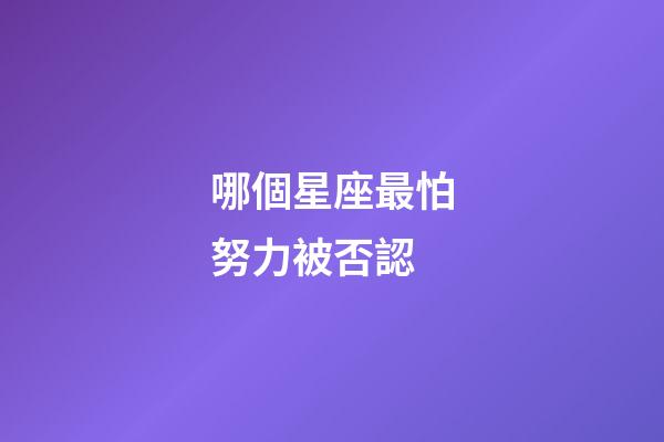 哪個星座最怕努力被否認-第1張-星座運勢-玄機派