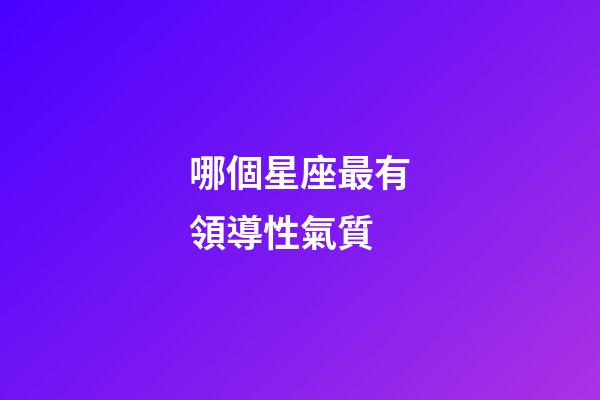 哪個星座最有領導性氣質-第1張-星座運勢-玄機派