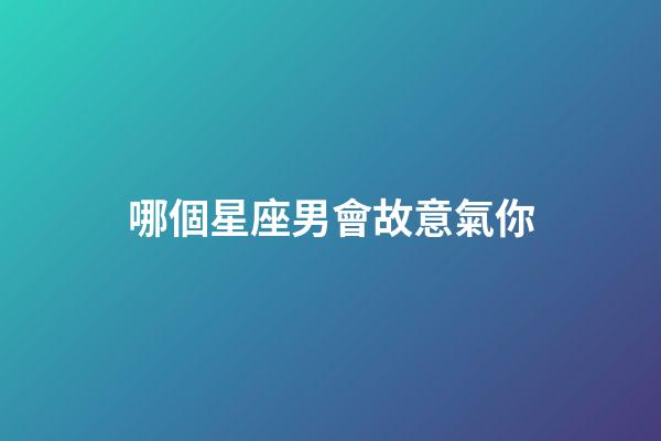 哪個星座男會故意氣你-第1張-星座運勢-玄機派