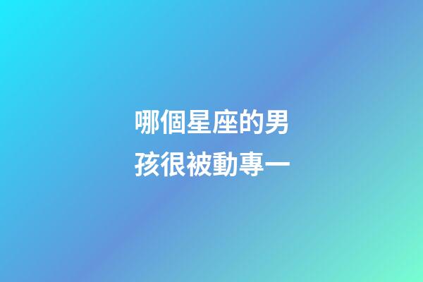 哪個星座的男孩很被動專一-第1張-星座運勢-玄機派