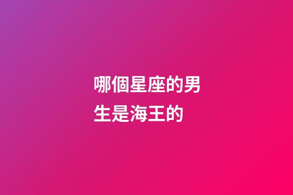 哪個星座的男生是海王的-第1張-星座運勢-玄機派