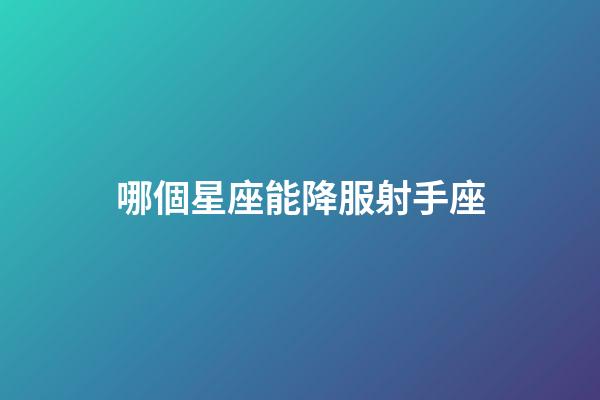 哪個星座能降服射手座-第1張-星座運勢-玄機派