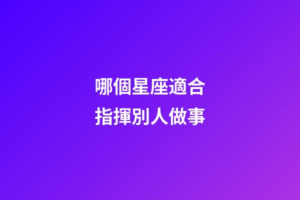 哪個星座適合指揮別人做事-第1張-星座運勢-玄機派