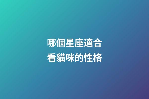 哪個星座適合看貓咪的性格-第1張-星座運勢-玄機派