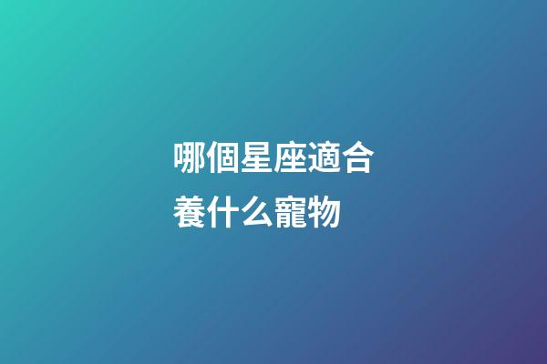 哪個星座適合養什么寵物-第1張-星座運勢-玄機派