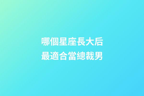 哪個星座長大后最適合當總裁男-第1張-星座運勢-玄機派
