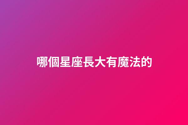 哪個星座長大有魔法的-第1張-星座運勢-玄機派