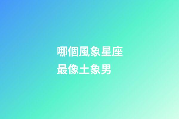 哪個風象星座最像土象男-第1張-星座運勢-玄機派