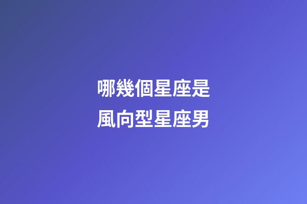 哪幾個星座是風向型星座男-第1張-星座運勢-玄機派