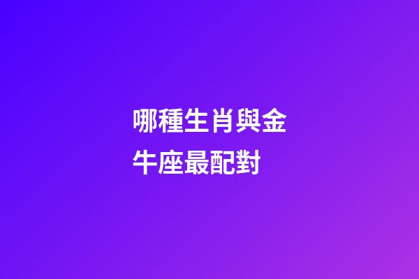 哪種生肖與金牛座最配對-第1張-星座運勢-玄機派