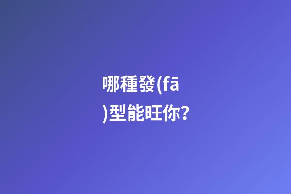 哪種發(fā)型能旺你？